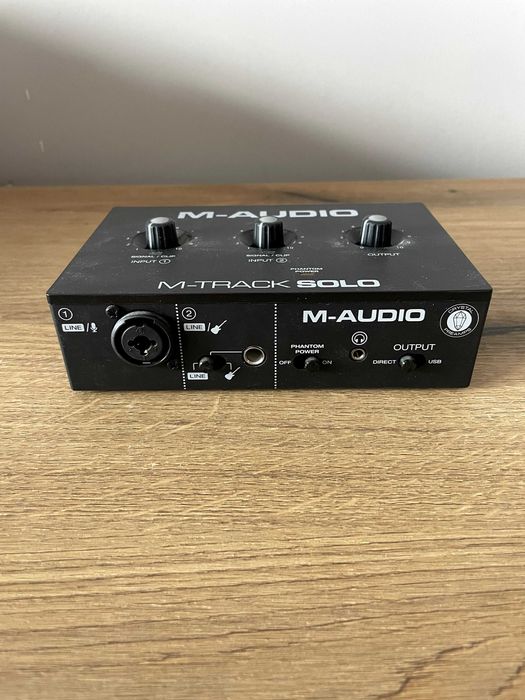 Audio-Technica AT2040 + M-Audio M-Track Solo + стойка