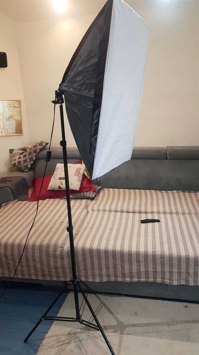 Kit Lumina Led Softbox ,Economic,Telecomanda, Softbox, VCH, Streaming OBS