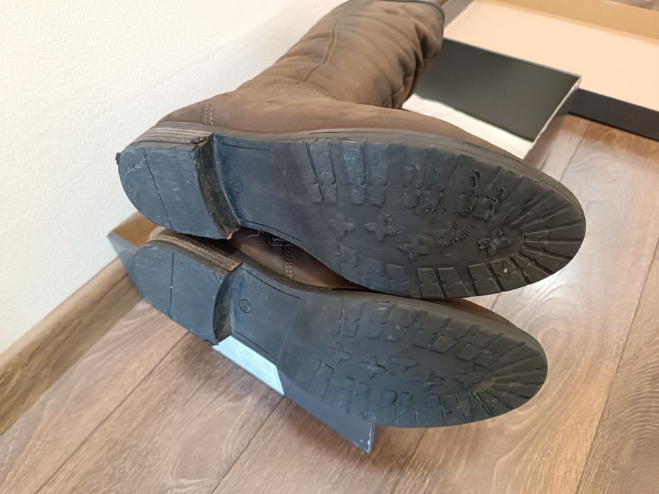 Зимни ботуши с естествена кожа и вълна