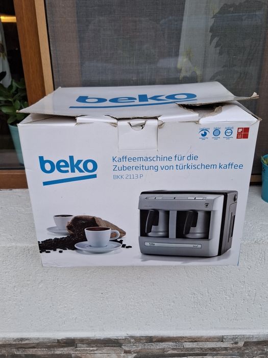 „Aparat cafea turcească Beko Keyf BKK 2113 P, nou în cutie, 2 ibricuri, CookSense”