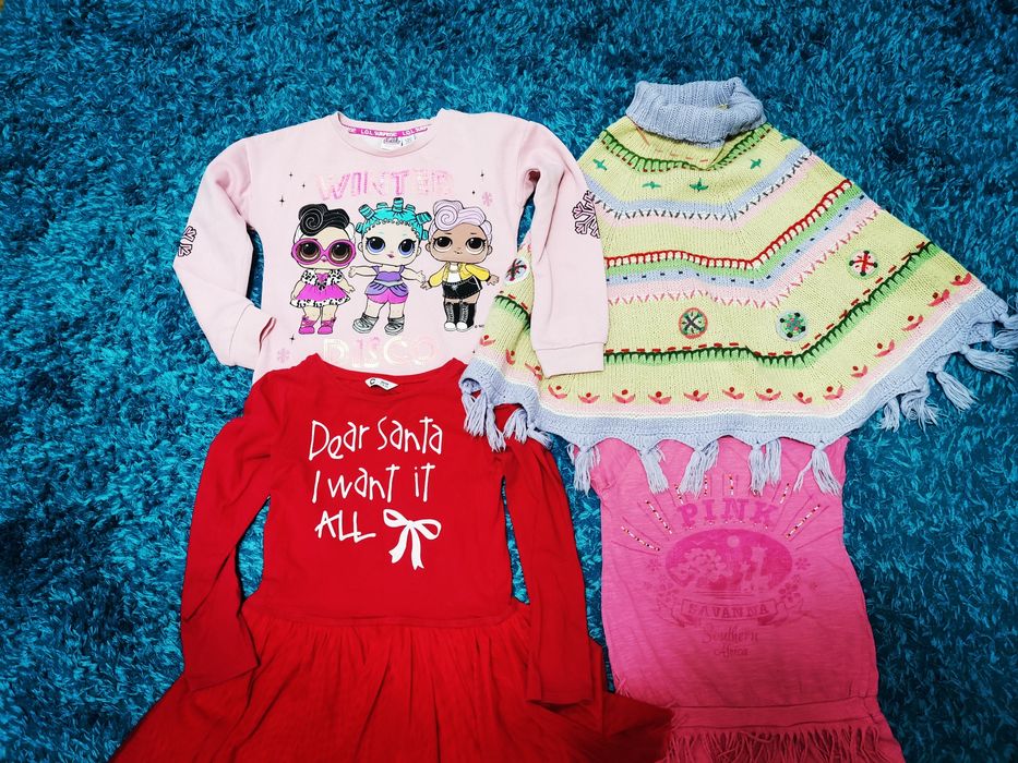 Lot mare și divers haine de calitate fetițe 7-8 ani