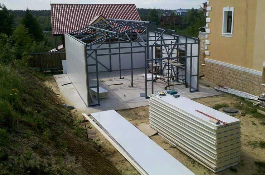 Casa Modulara, Garaje Auto, Containere din panou sandwich termoizolant