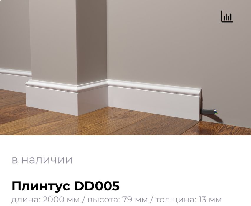 Плинтуса из дюрополимер Decor Dizayn