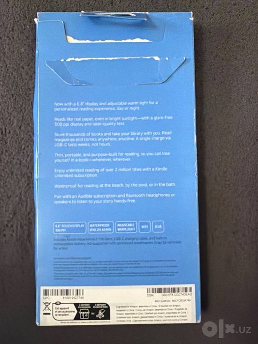 Kindle paperwhite oxirgi qoldi