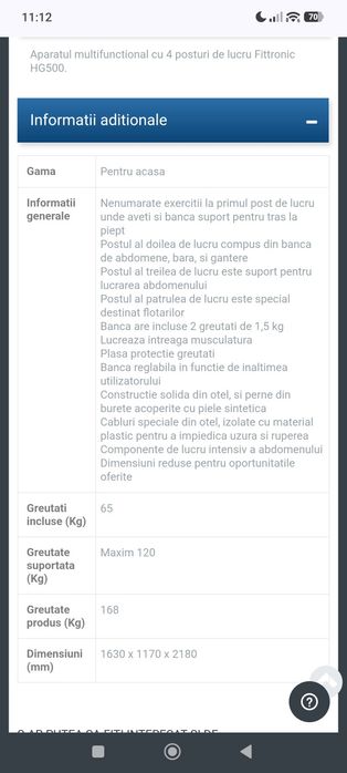 Aparat multifuncțional FitTronic HG500