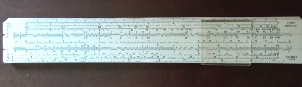Логарифмическая линейка системы Дармштадт
