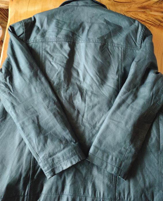 Дизайнерско мъжко черно кожено яке,Marc Kostner,сако,блейзър Л размер