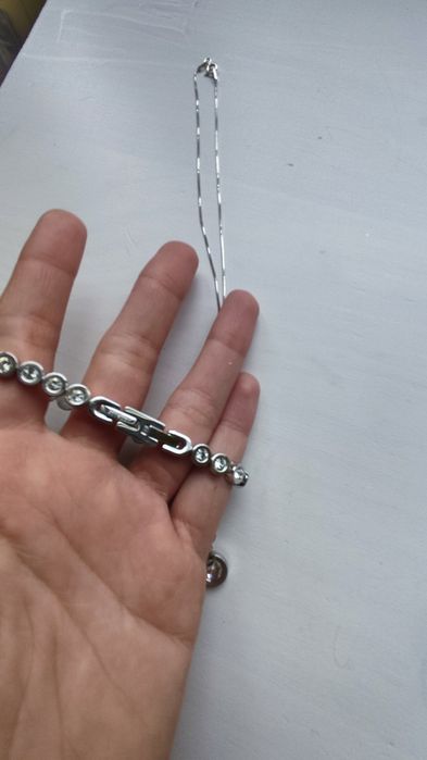 Комплект бижута цвят сребрист