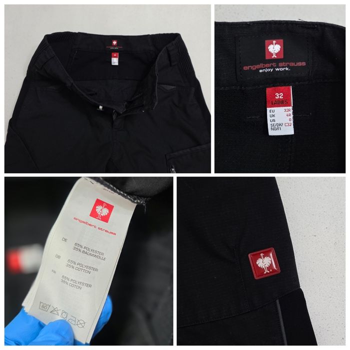 Pantaloni salopeta Engelbert Strauss Enjoy Work Stretch, Nr. 32 sau XS/S, pe gri albastrui sau negru