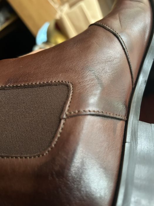 Chelsea Brown Leather boots Pantofi ghete de piele maro