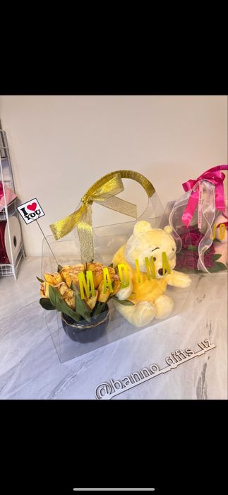 8 martga ideal podarkala sovgalar gul uzuk jonim yozuvli quyoncha ayiq