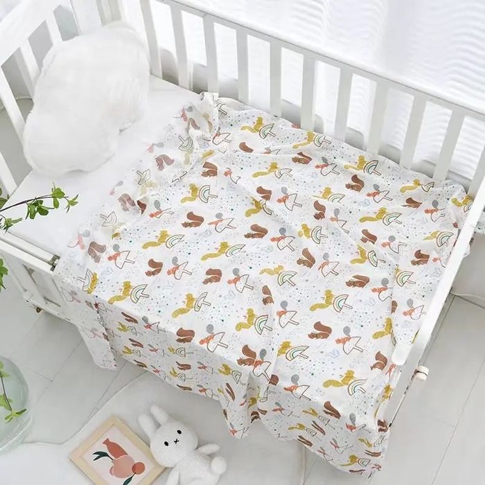 Муселинова пелена / еко одеалце за сън с динозаври 110*120 см.