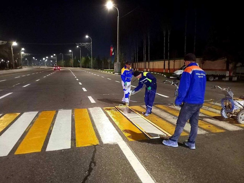 Дорожная разметка краской и термопластиком  Razmetka