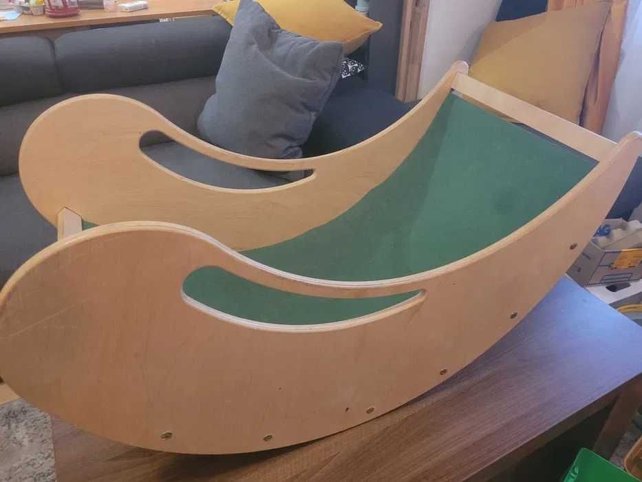 Rocker / Leagăn Montessori 2 în 1 Leea Toys din lemn – stare bună