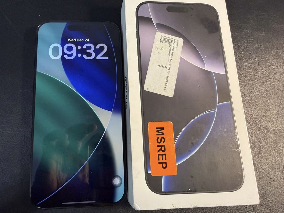 iPhone 16 Pro Max Black 256GB 100% baterie