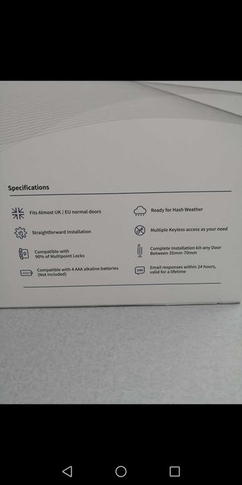 Умна брава с пръстов отпечатък и код