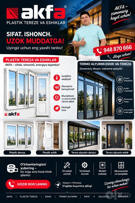 Okna i dveri akfa termo 7000 Ekopen tayhu.