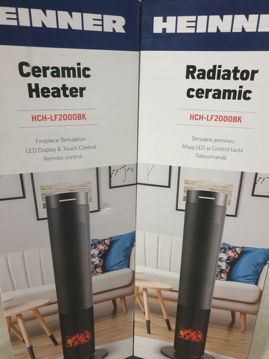 Radiator ceramic Heinner HCH-LD2000BK, 2000 W, Display LED, Control To