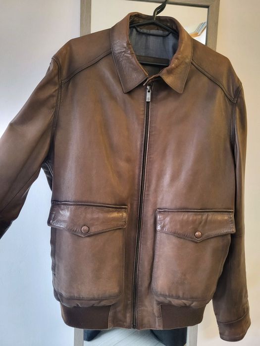 Massimo Dutti XL кожено яке мъжко