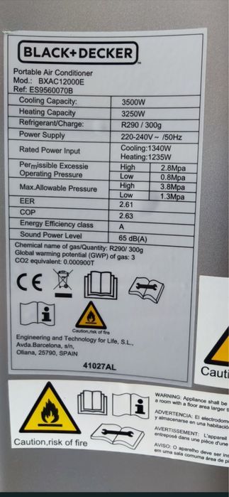 Мобилен климатик Black Decker