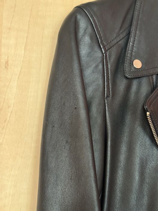 Geacă biker Massimo Dutti din piele naturală