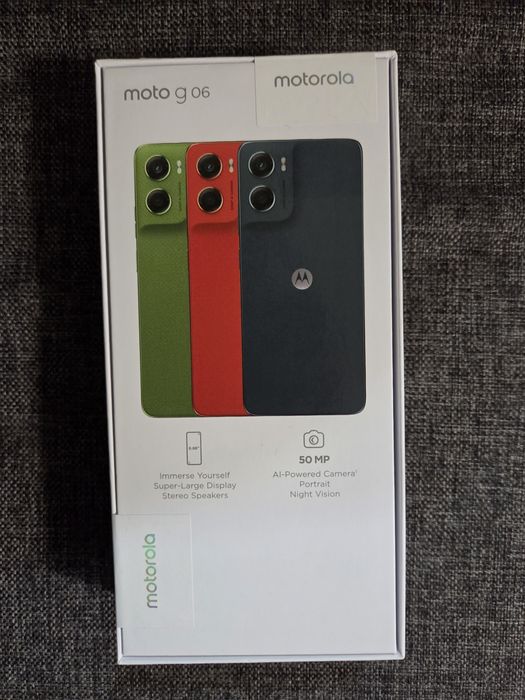НОВ!!! Motorola g06 неразпечатан! ЗЕЛЕН 256GB