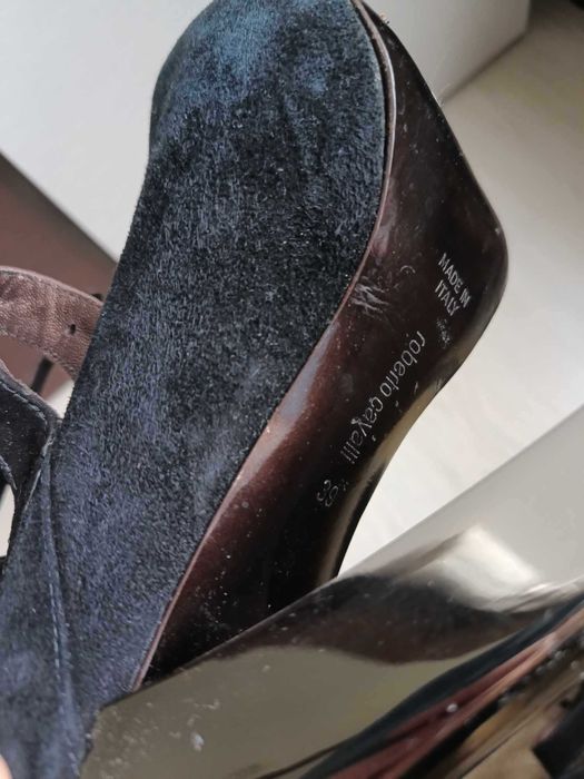 Pantofi cu toc ROBERTO CAVALLI Pumps piele intoarsa Nr.39