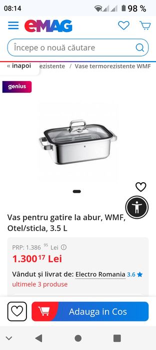 Vând vas pt gătire cu abur WMF,cadou