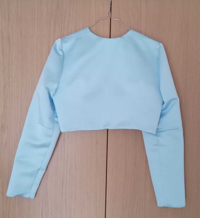 Светлосиня официална/сватбена/булчинска рокля с болеро