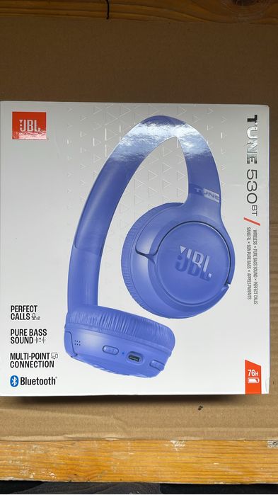 Căști Wireless JBL Tune 530BT, Autonomie 76h, Noi la cutie