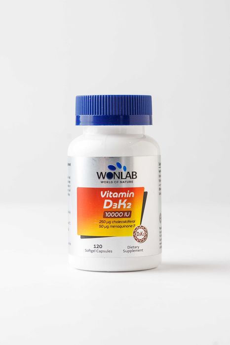 Wonlab Vitamin D3 K2 5000 XB, 120 yumshoq kapsula