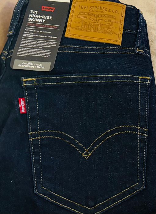 Оригинални Дамски Дънки Levi's Strauss High-Rise Skinny 721 Дънки Сини