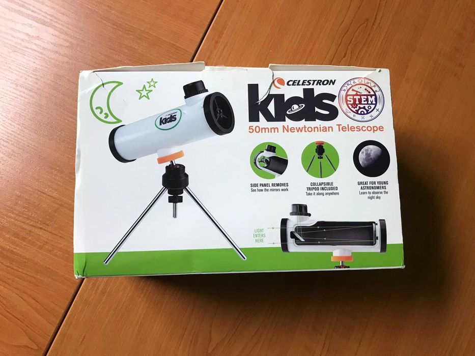 Нютонов рефлекторен телескоп, Диаметър 50 мм  Фокус 200 мм