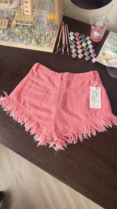 Розовые летние шорты размер S, M