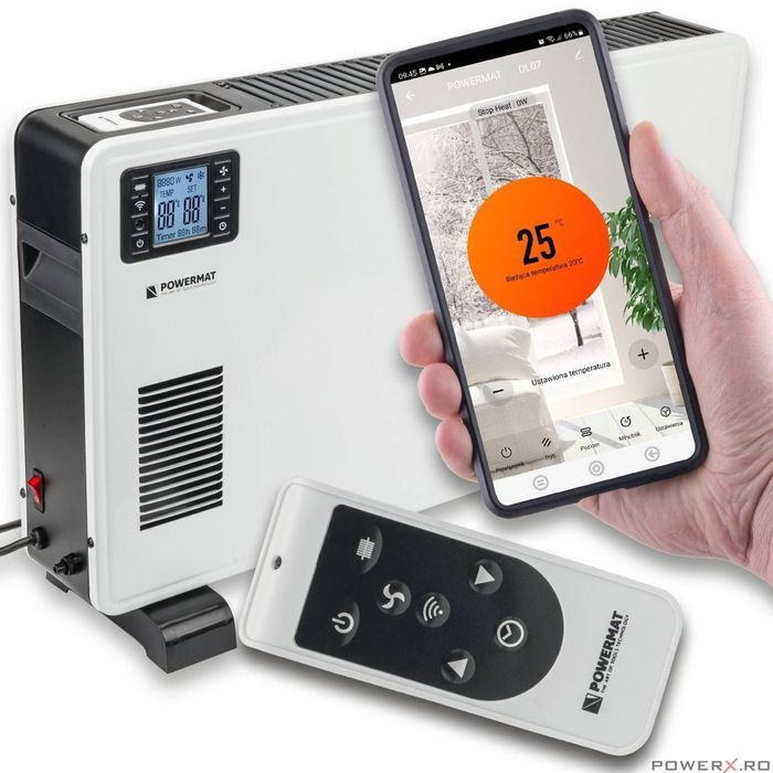 Incalzitor electric cu convector, 2300 W, termostat, Powermat