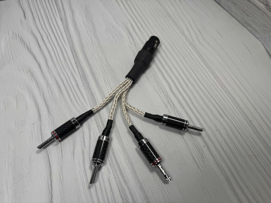 Adaptor XLR la Banana (XLR to Banana) – cablu Meze / Furutech Rhodium