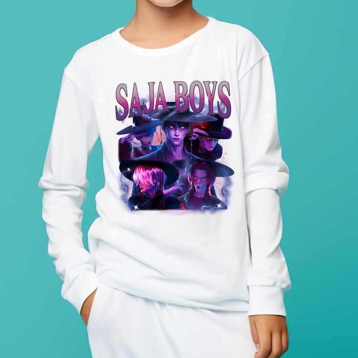 KPOP DEMON HUNTERS HUNTR\X Saja Boys тениска, блуза, суичър, чанта