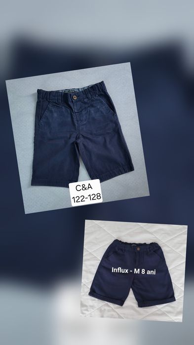 Lot 2 perechi pantaloni scurți, stare excelentă  - mărimea 122-128