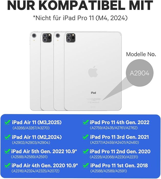 Husă cu Tastatură Earto pentru iPad Air 11 / Pro 11, Magic Style, Trackpad, Iluminată,