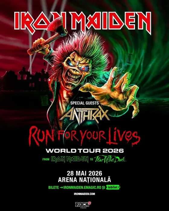 1 bilet IRON MAIDEN - Arena Națională, 28 mai 2026