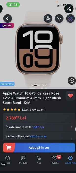 Vand Apple watch 10 GPS