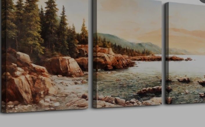 Tablouri peisaj padure - set de 3 bucati