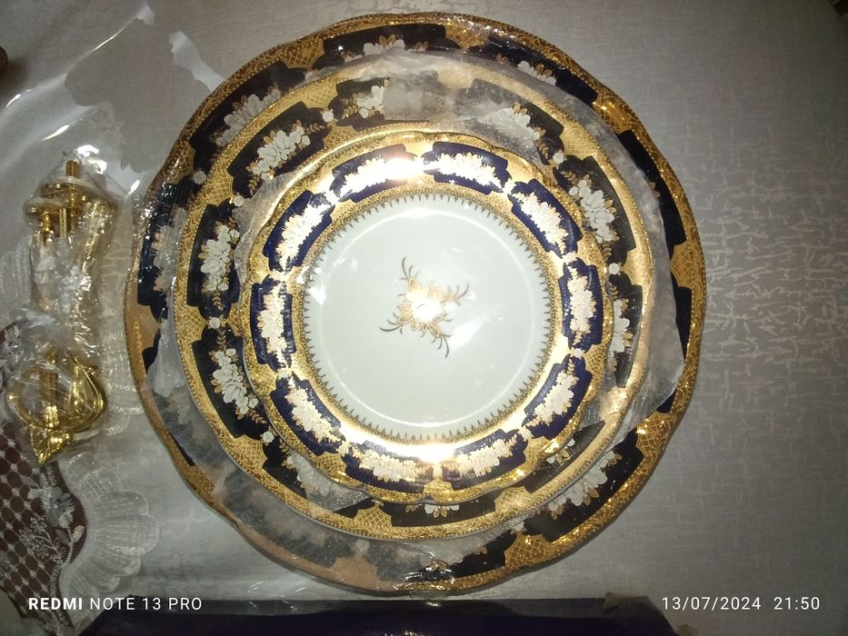 Подставка сервировочная 3-х ярусная Чехия, Этажерка тарелка  посуда