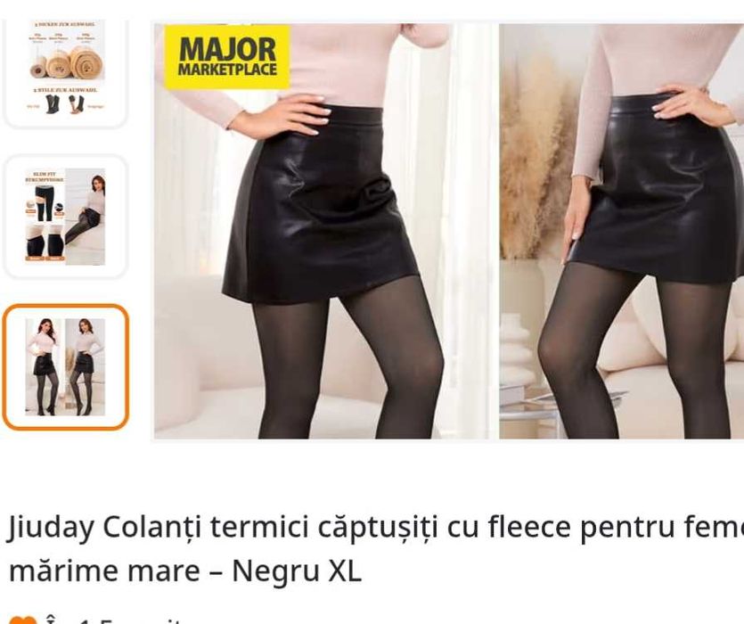 Colanți termici Negru XL