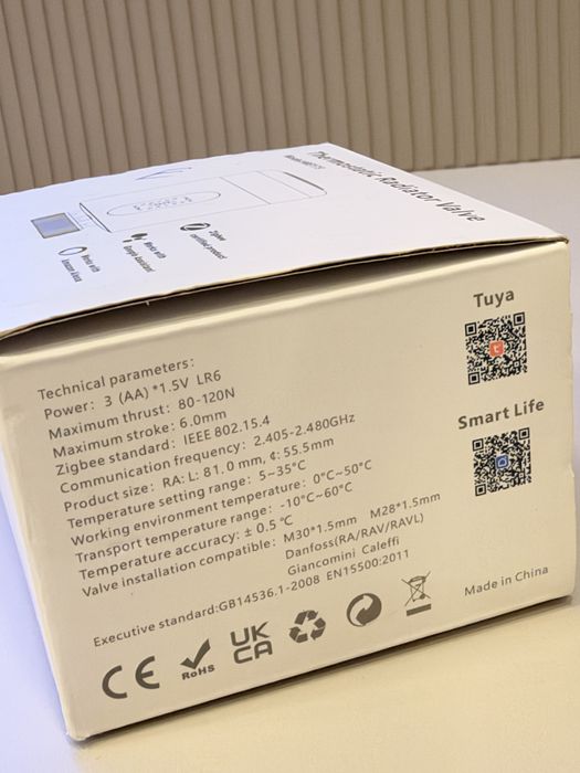 Смарт термоглава за радиатор Tuya Zigbee ME173