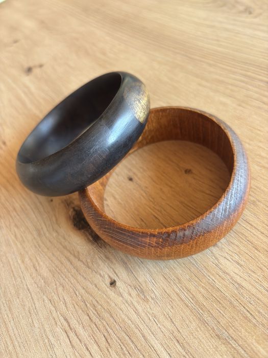 Дървени гривни от естествено дърво