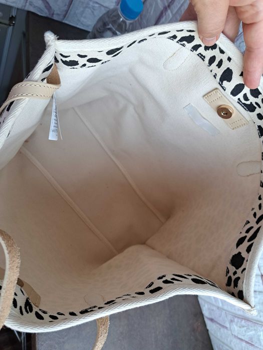 дамска чанта,H & M Нова!голяма текстилна торба,плажна чанта