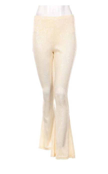 Pantaloni paiete bej