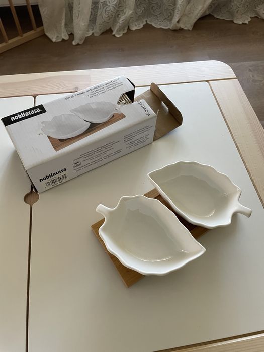 Vand set boluri cu suport bambus