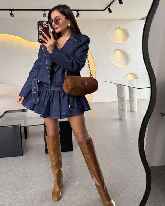 Нов дънков сет пола и яке